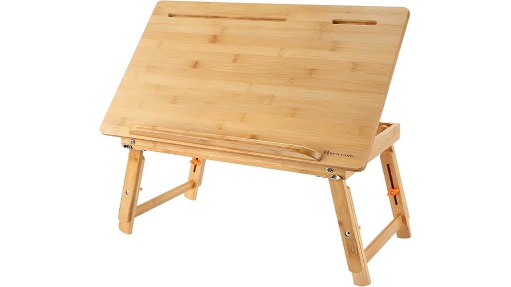 adjustable desk and laptop