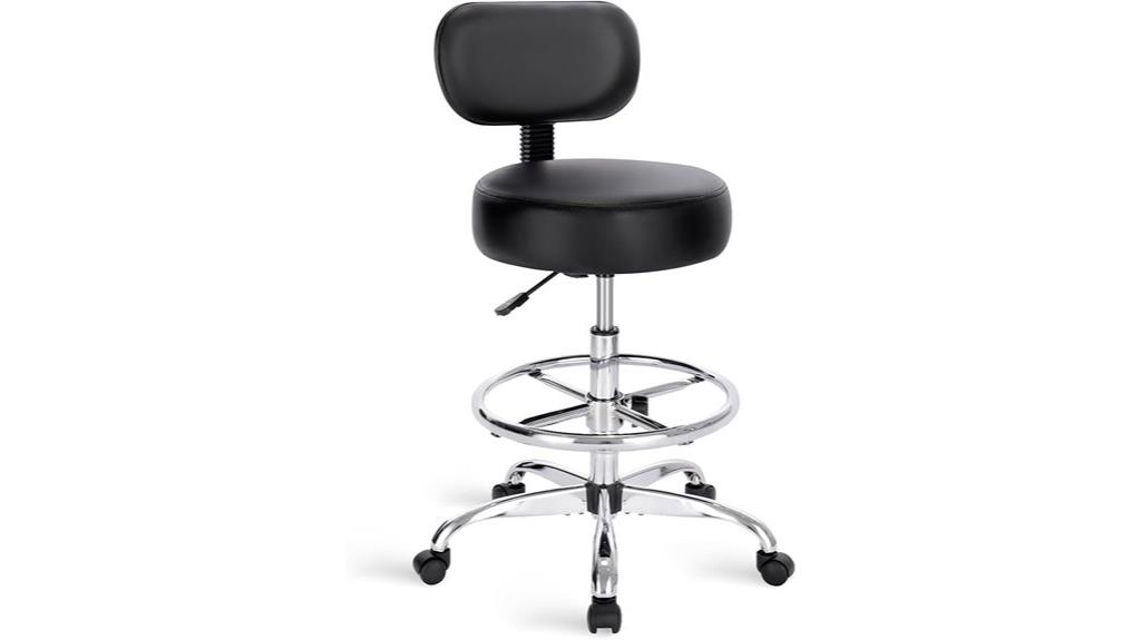adjustable drafting rolling stool
