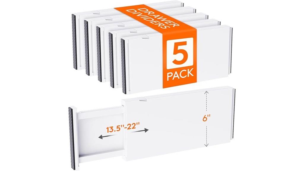 adjustable drawer organizer set