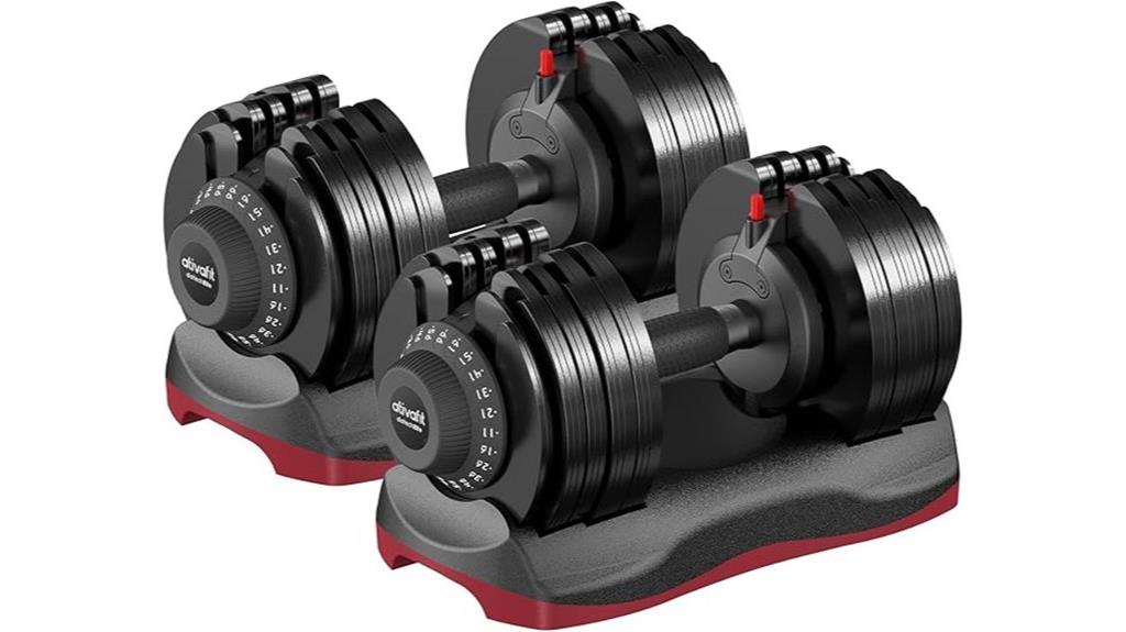 adjustable dumbbell set