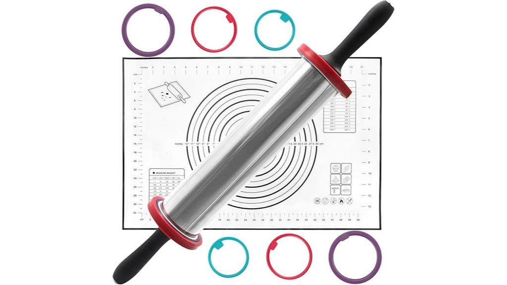 adjustable rolling pin rings