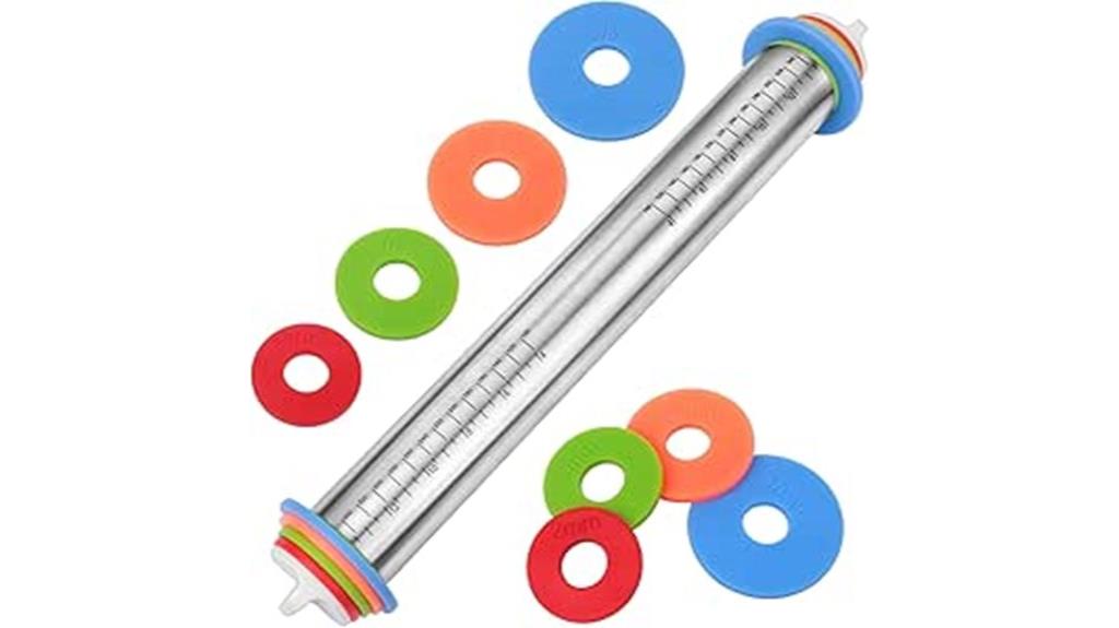 adjustable stainless steel rolling pin