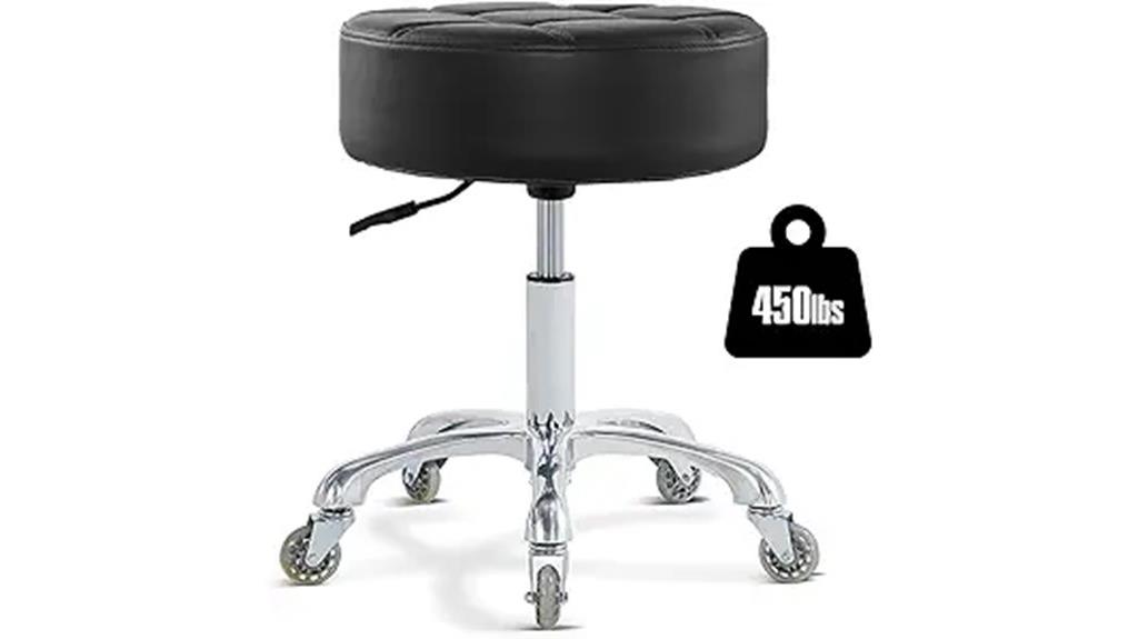 adjustable wheel stool