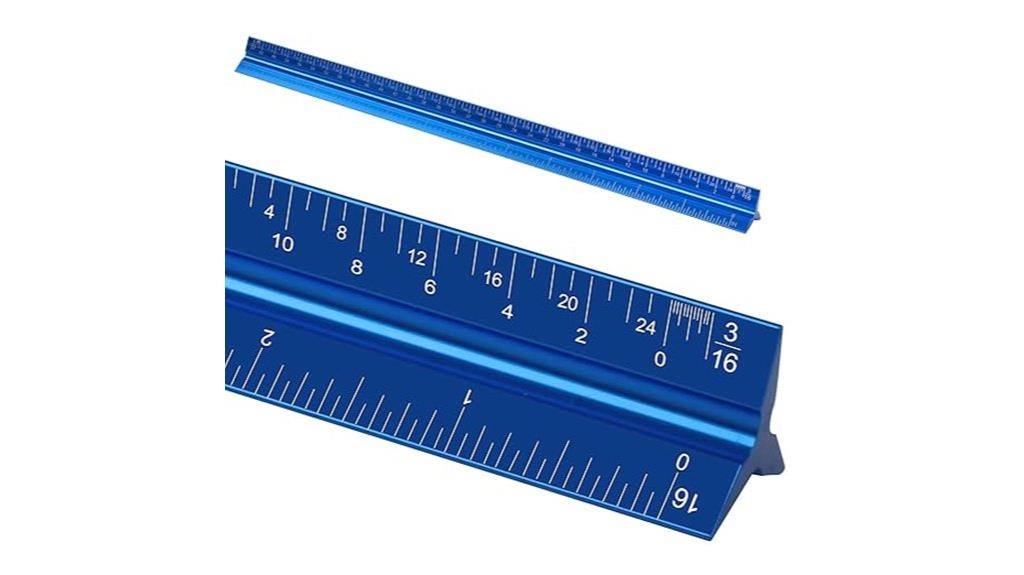 aluminum triangular architectural ruler