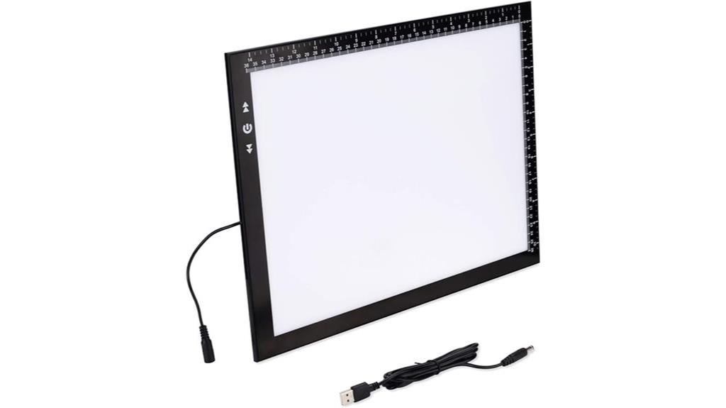 artist tracing light box