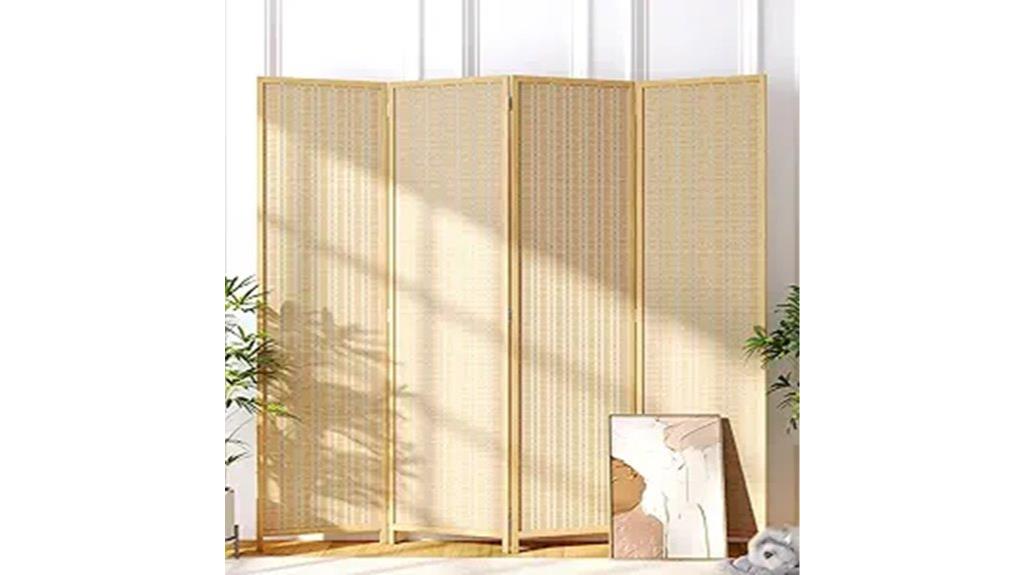bamboo 4 panel divider