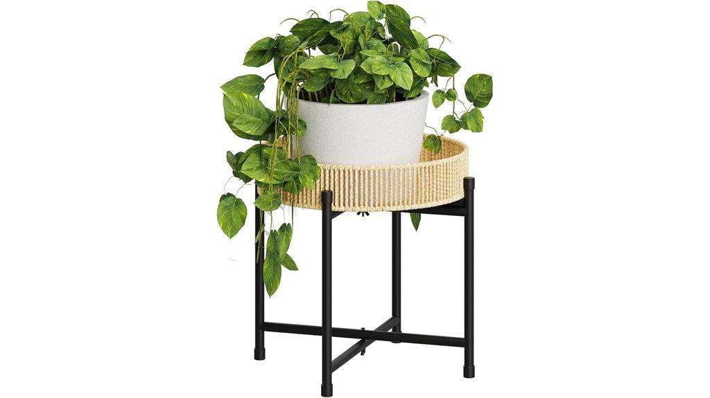 bamworld rattan indoor plant stand