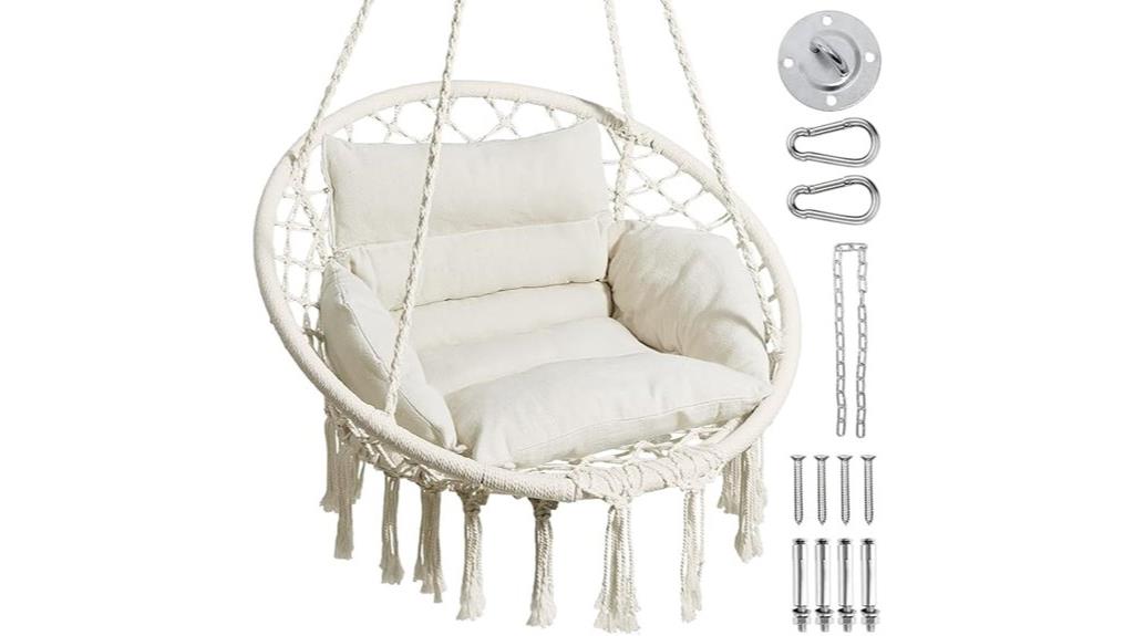 beige indoor outdoor swing