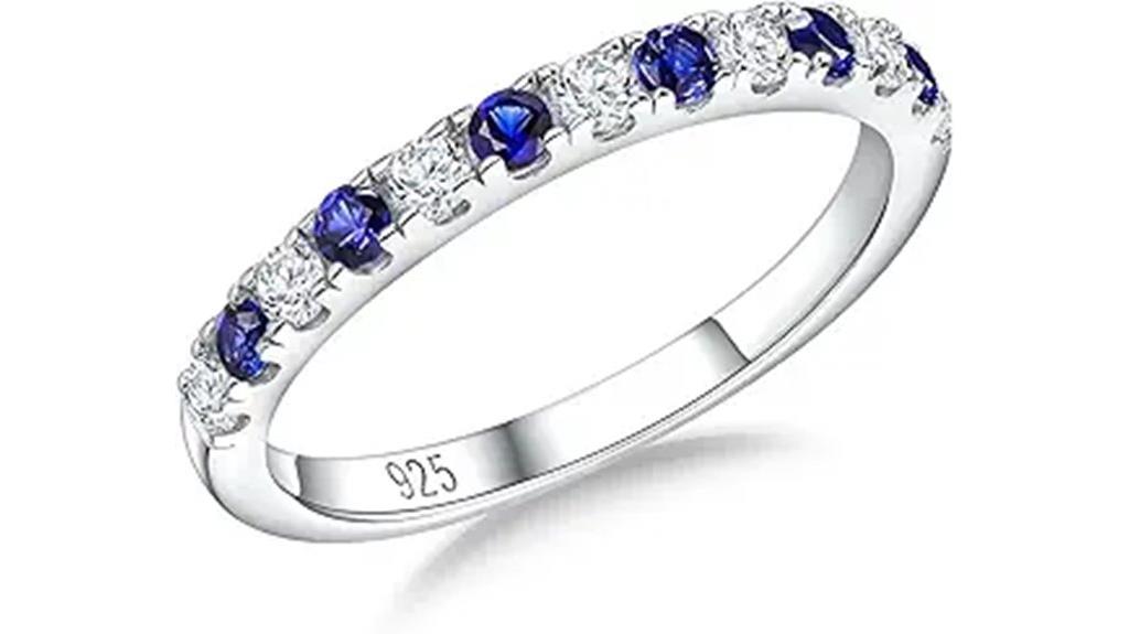 birthstone stackable wedding band