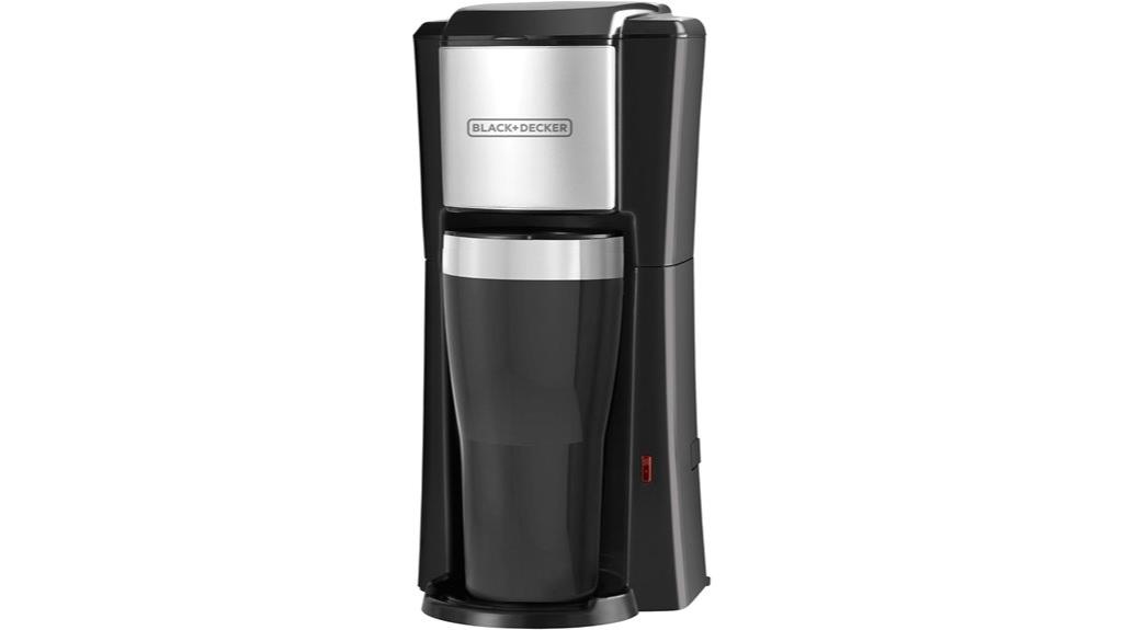 black single serve coffee maker