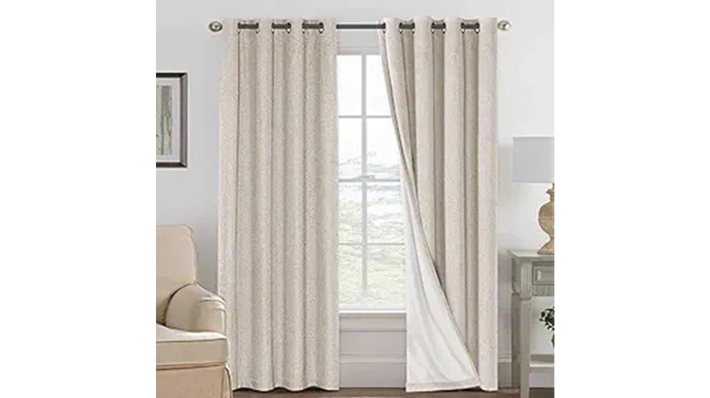 blackout linen bedroom curtains