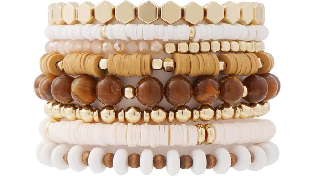 bohemian beaded gold bracelets