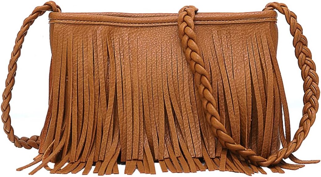 bohemian fringe leather bag