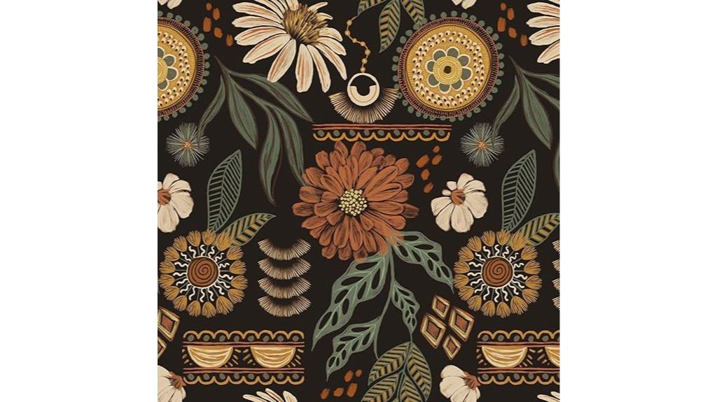bohemian style peel wallpaper