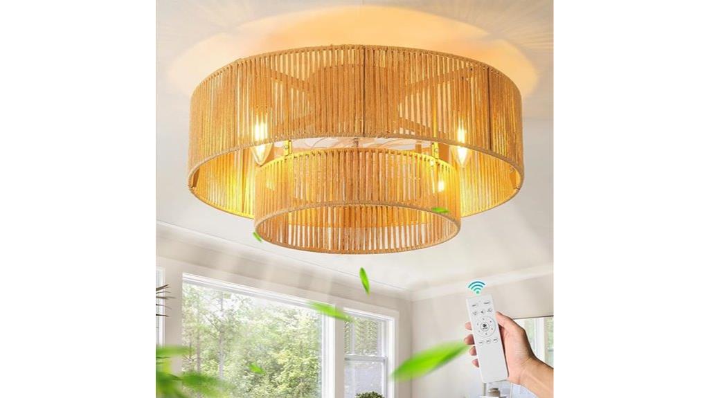 boho ceiling fan lights
