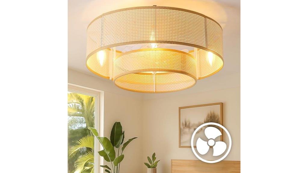 boho ceiling fan lights