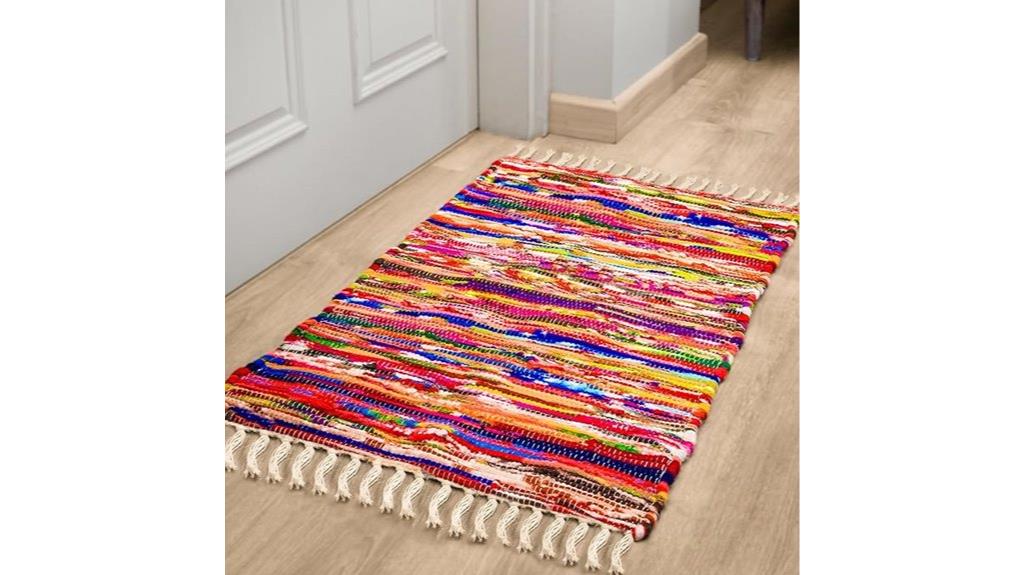 boho chindi rag rug