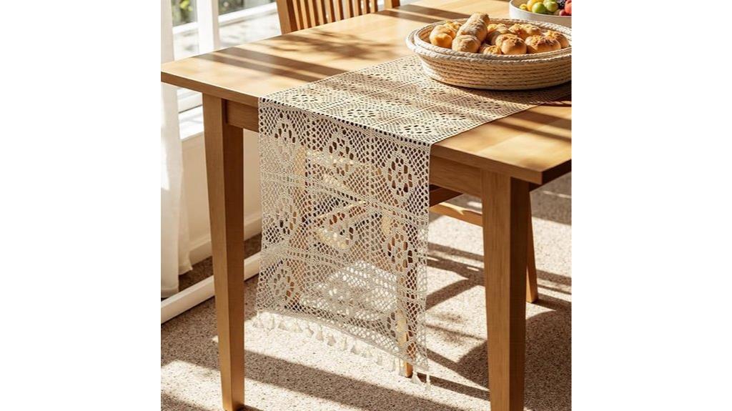 boho cotton macrame runner