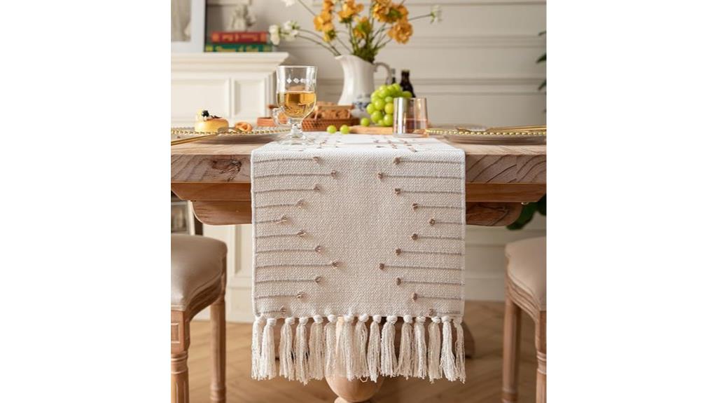 boho cotton table runner