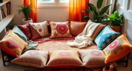 boho cozy floor cushions