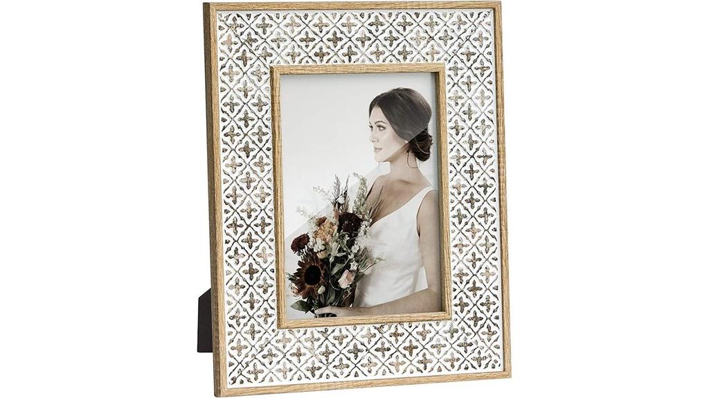 boho cross pattern frame