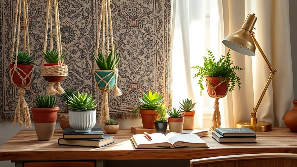 boho desk decor ideas