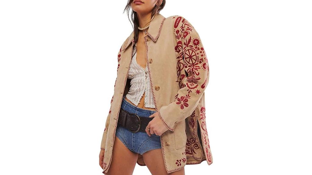 boho embroidered women s jackets