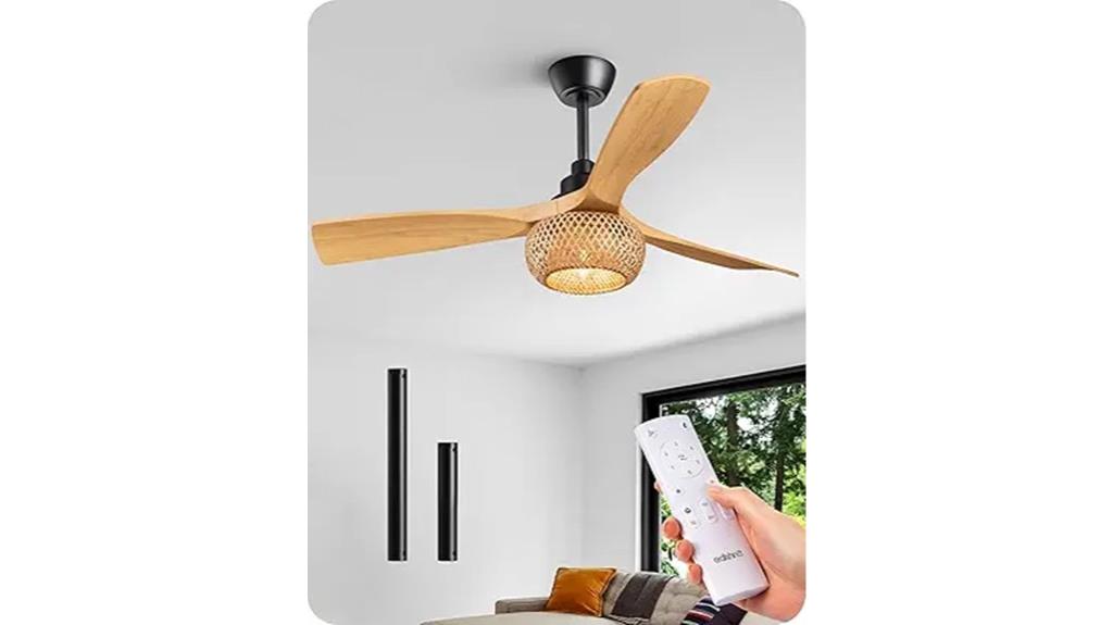 boho fan with lights