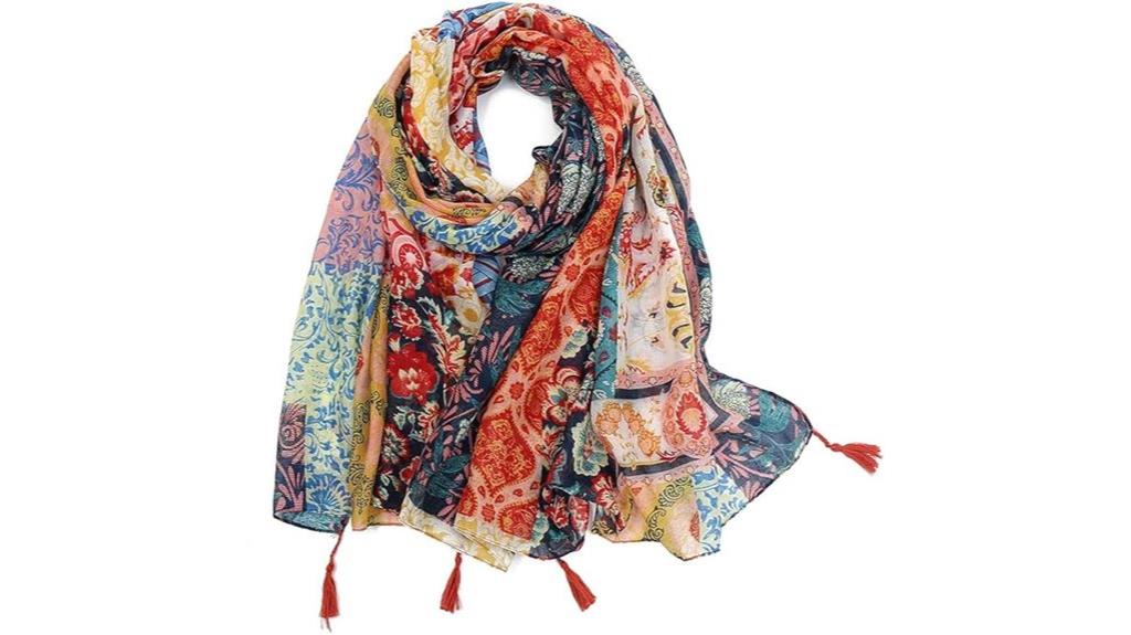 boho floral scarf