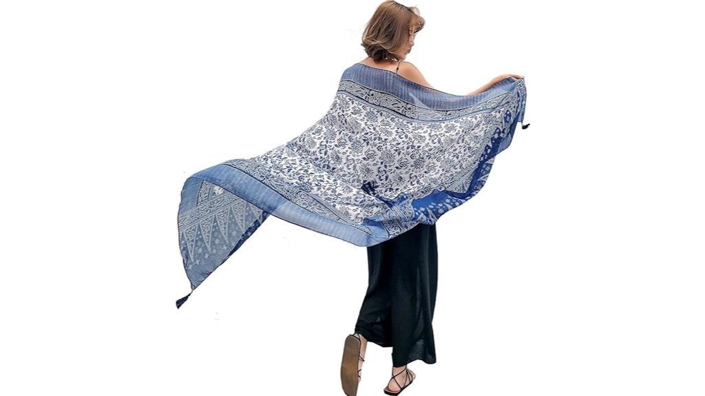 boho floral shawl wrap