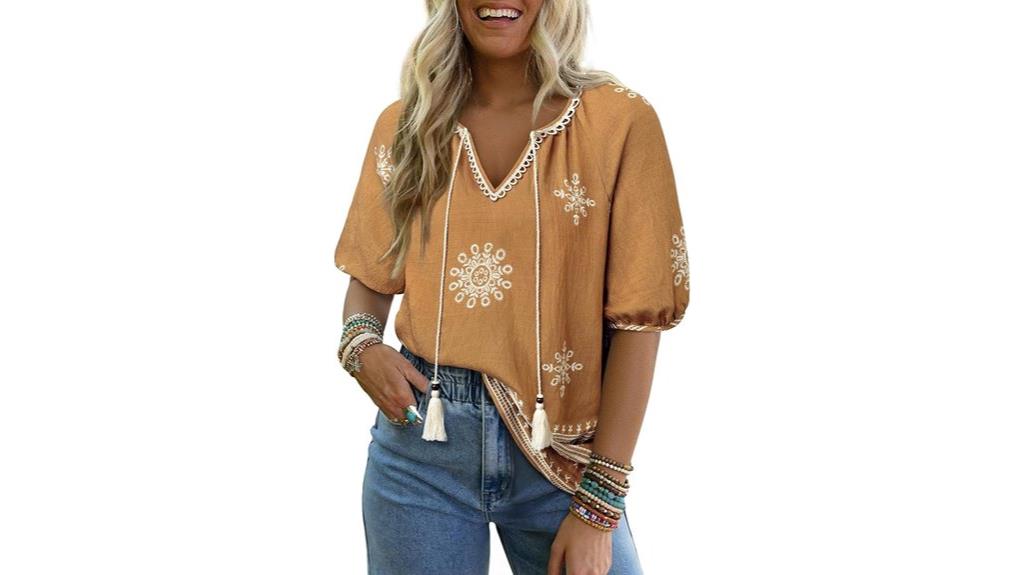boho floral summer top