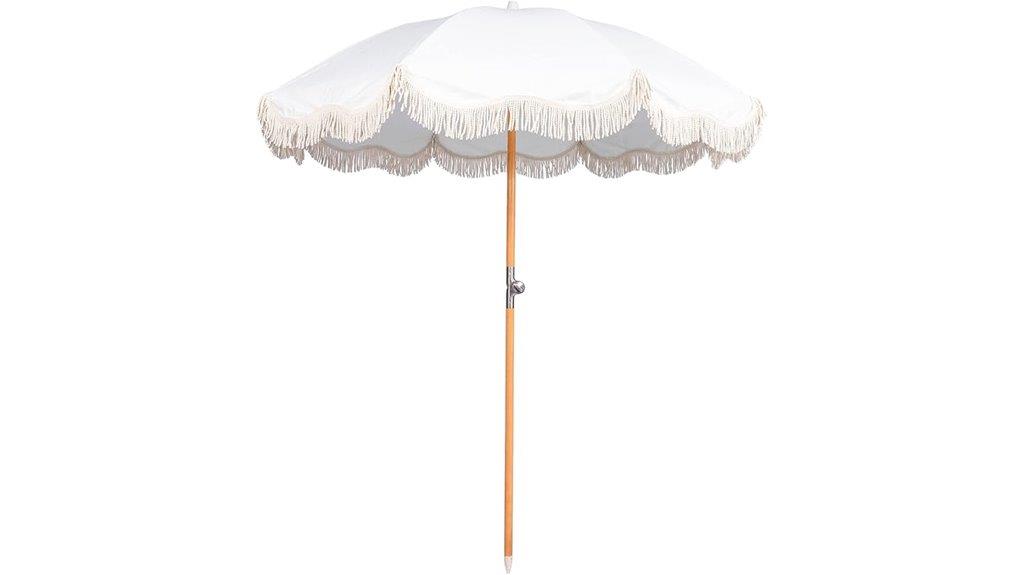 boho fringe beach umbrella