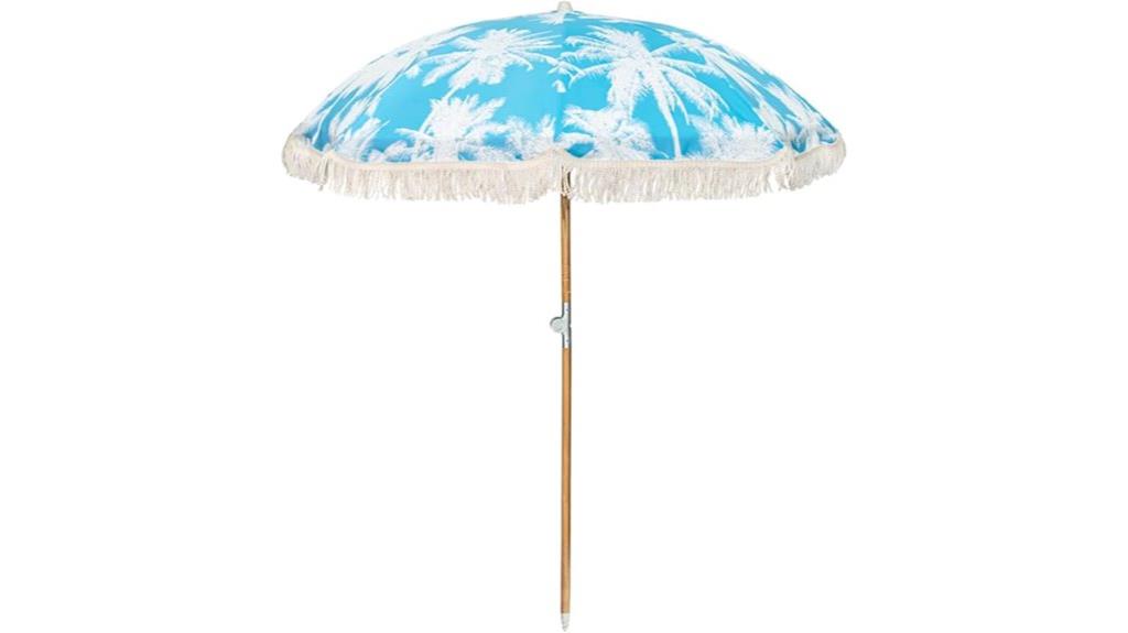 boho fringe beach umbrella