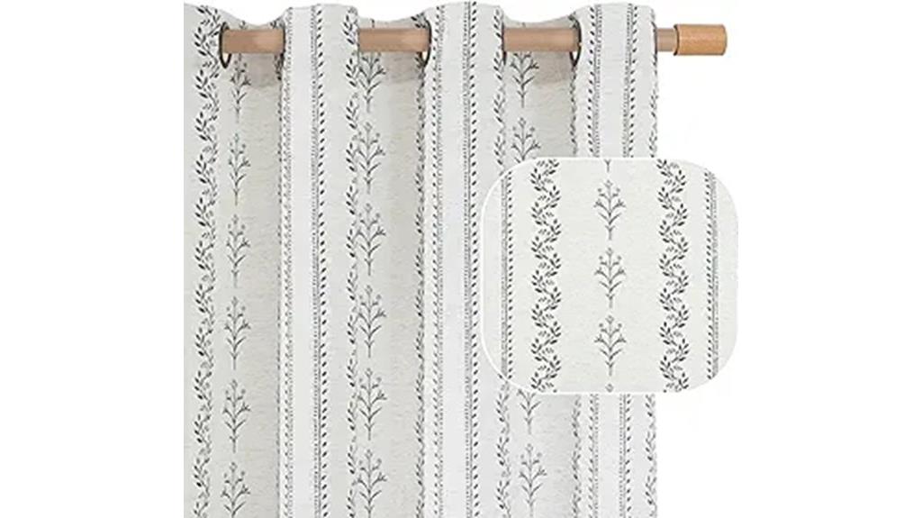 boho linen curtain panels