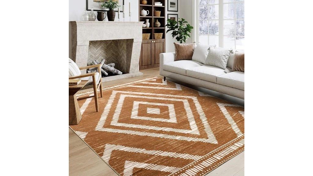 boho non slip area rug