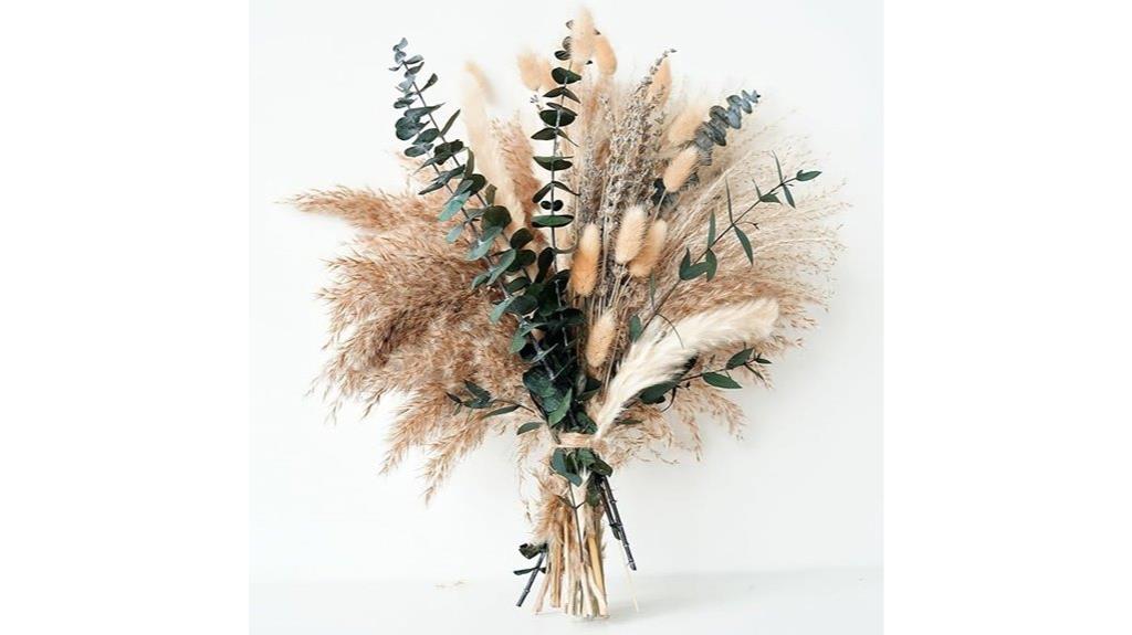 boho pampas lavender eucalyptus
