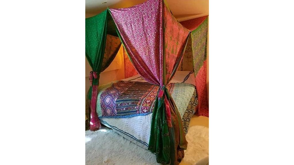 boho silk bed canopy