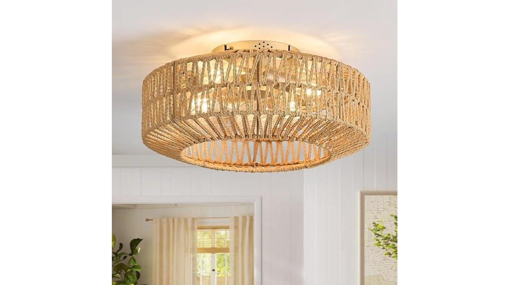 boho style fan with light