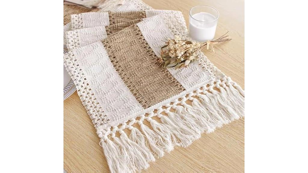 boho tassel table runner