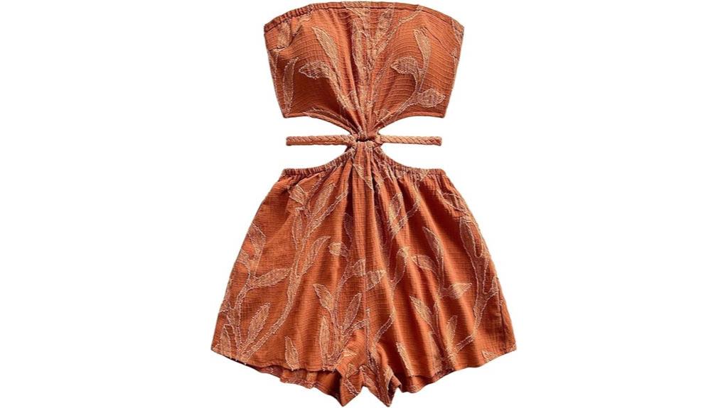 boho tie back romper