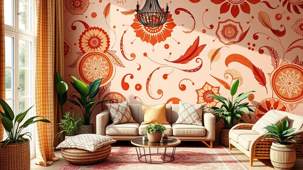 boho wallpaper murals collection
