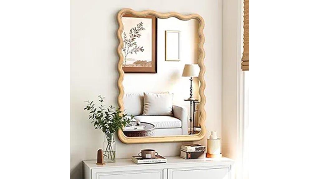 boho wavy wood frame