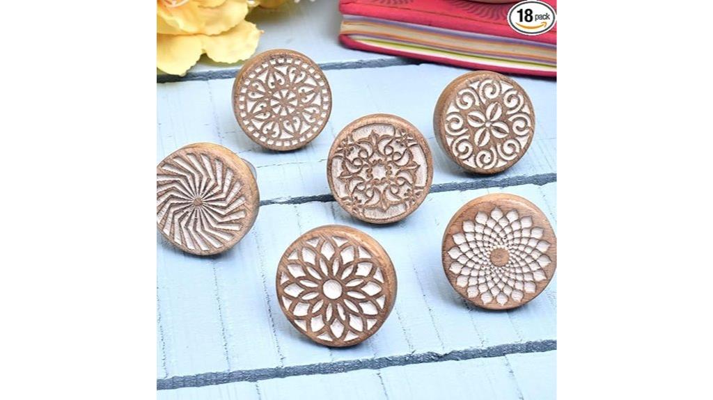 boho wooden drawer knobs