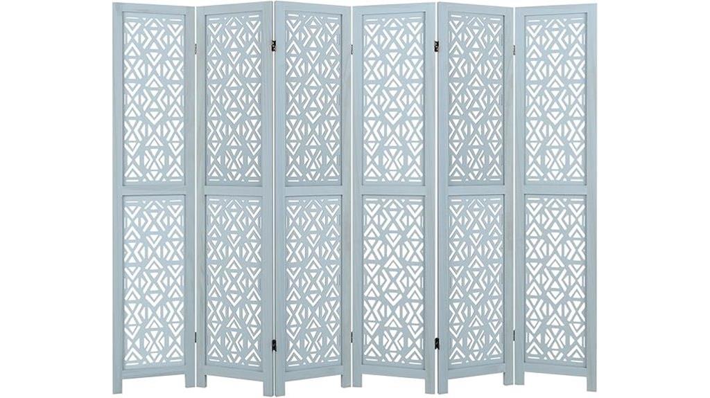 carved pattern room divider