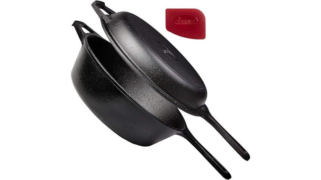 cast iron skillet with lid