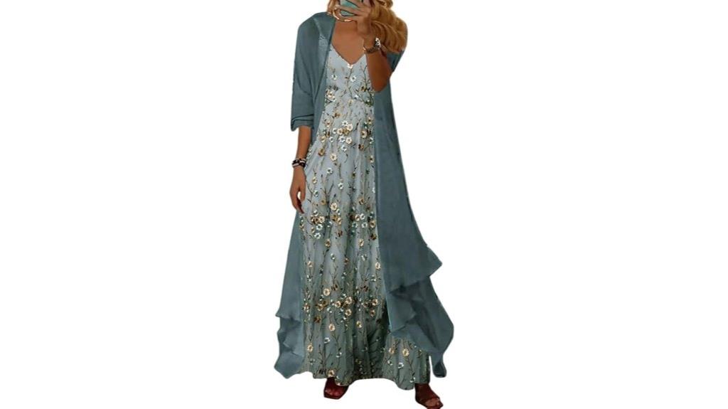 casual maxi dress set