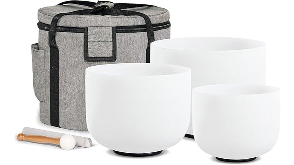 chakra quartz singing bowls