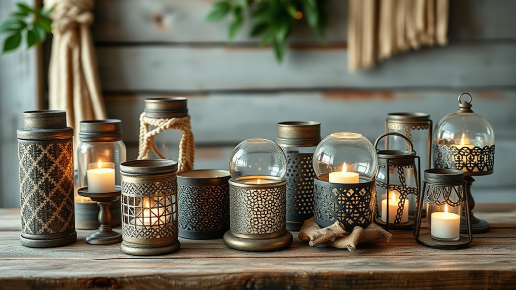 chic boho candle decor