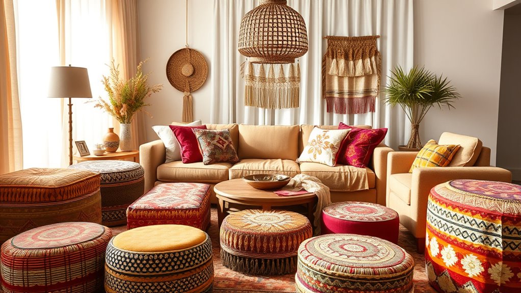 chic boho ottoman selection