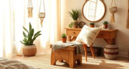 chic boho vanity seating
